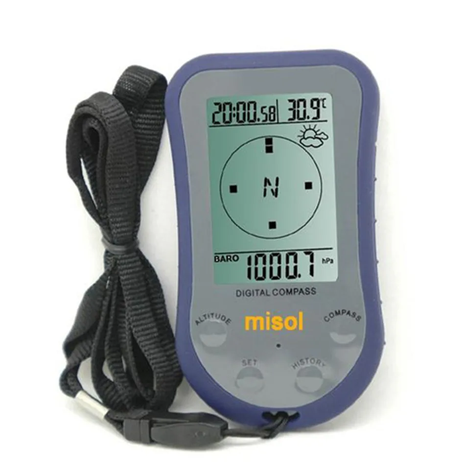 WS-110 Waterproof Digital Compass Outdoor Height Meter Altitude Barometer Thermometer LED Backlight