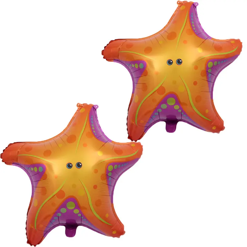 

50pcs 66*65cm Star fish Balloons Birthday Sea Star Helium Foil Balloon For Kids Party Supplies Kids Toys wholesale