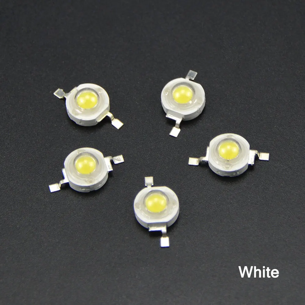 50 pz/lotto Reale CREE 1 W 3 W Ad Alta Potenza Perline Lampada A LED 2.2 V-3.6 V Circuito Integrato di SMD diodi LED Della Lampadina Bianco/Bianco