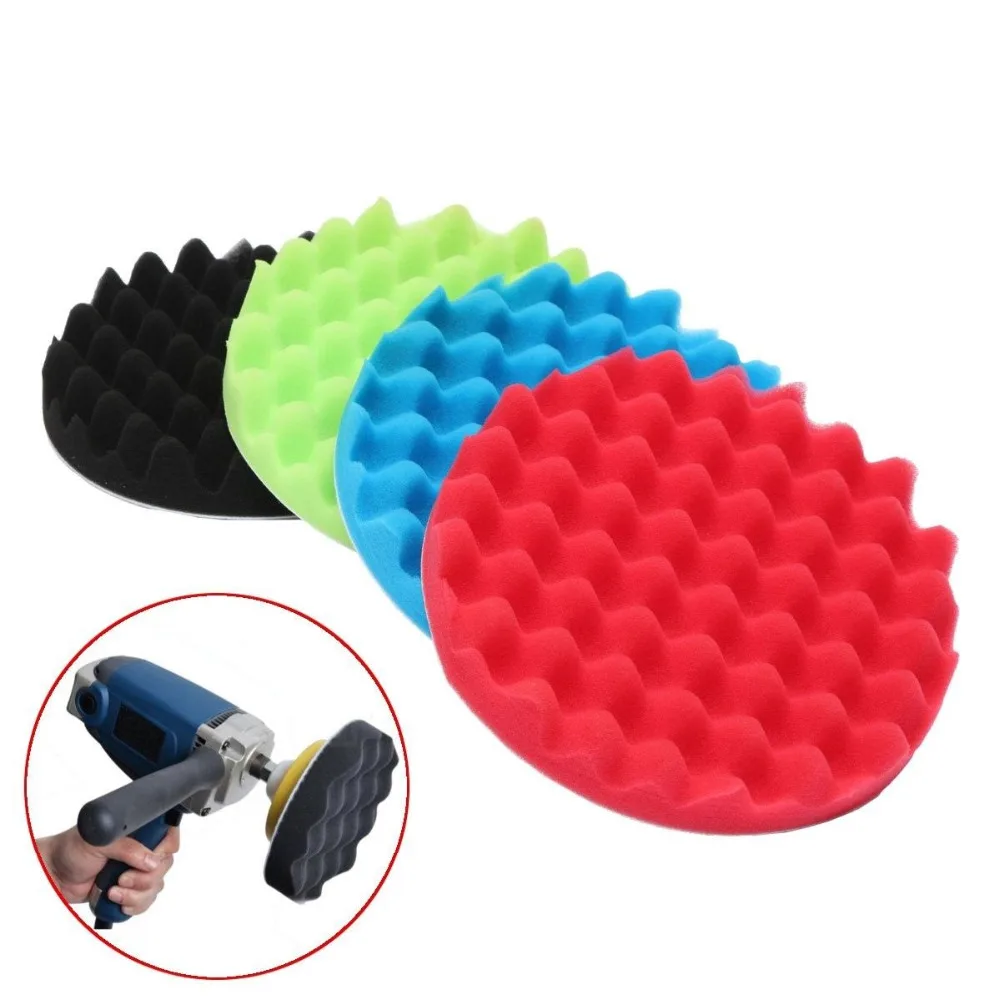 Set di Kit di tamponi per lucidatura a spugna da 4 "3/4/5/6/7" di qualità professionale per lucidatore per auto