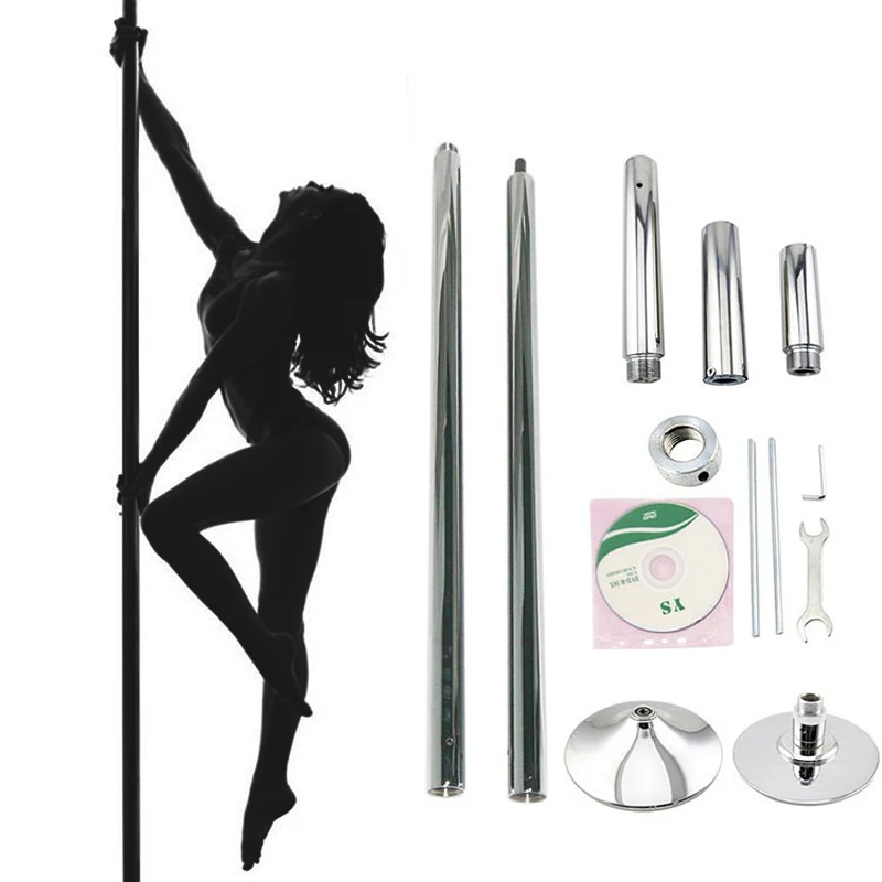 45mm Removable Stripper Pole Home Dance 360 Spin Dance Training Pole Portable Fitness Dance Sport Exercise Pole Kit Easy Install