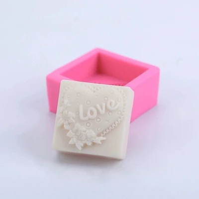 Soap Mold Silicones DIY Handmade Soaps Making Mould Aroma Stone Moulds Square Shape Love Heart Flower PRZY Eco-friendly 54125