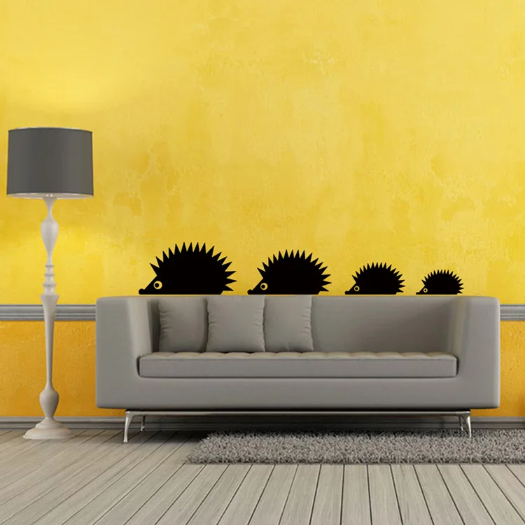 Kreative Igel-Wandaufkleber für Wohnzimmer, Kinderzimmer, Hintergrunddekoration, Wandbild für Heimdekoration, selbstklebende Tapete – Detail 4