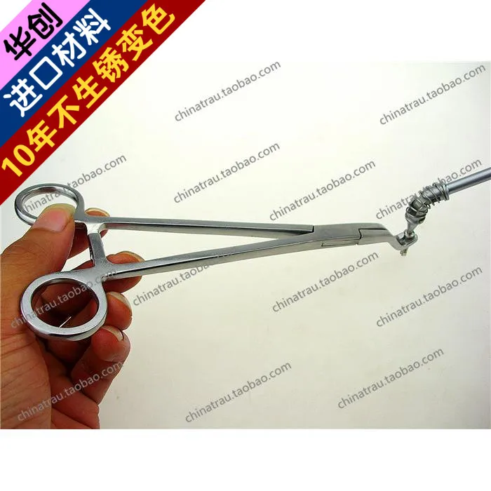 Medical orthopedics instrument stainless steel holding screw forceps curved head holding forceps