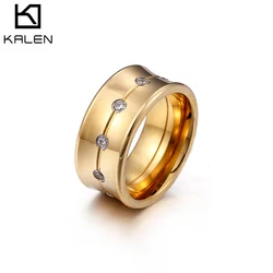 KALEN Bohemia Style Bague Femme Rings For Women Gold & Color Stainless Steel Rhinestone Anillos Mujer Jewelry Wedding Rings