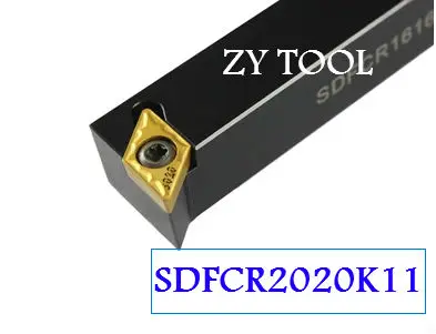 رأس تثبيت 20*20*125 ملليمتر SDFCR2020K11 cnc تحول أداة حامل ، 91 درجة تحول أدوات الخارجية ، مخرطة أدوات القطع