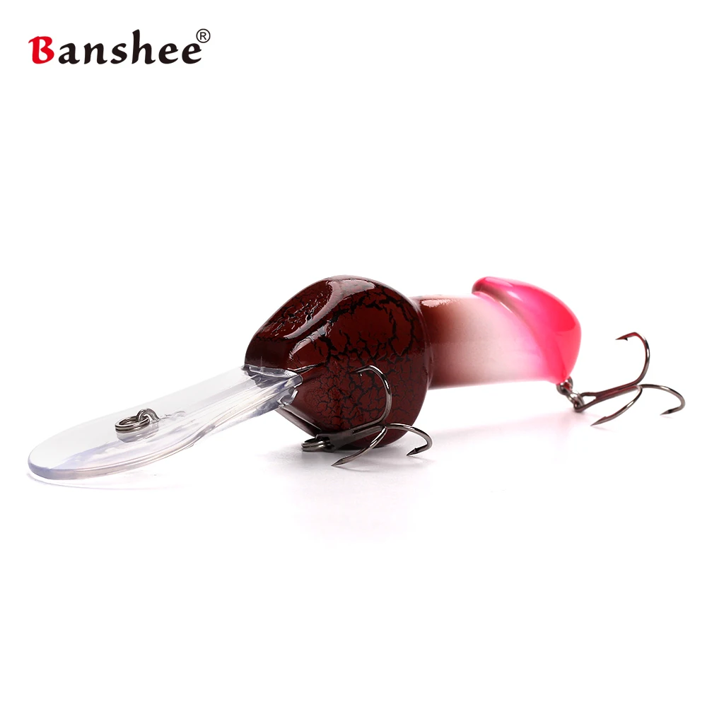 Banshee 85mm 27g   artificial penis lures Valentine's gift Big Deep Diving Dick Rattle Minnow Crankbait Fishing Lure Hard Bait