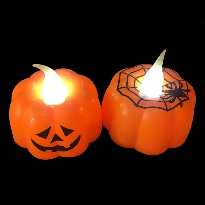 Lantern Pumpkin Design Durable LED Indoor Small Candle Lamp for Festival Halloween Party Decoration LX7448