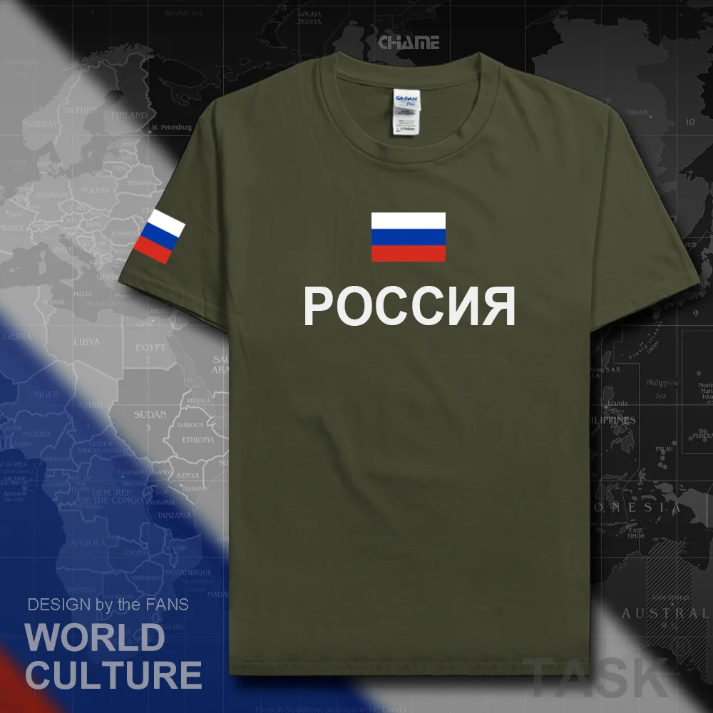 Russian Federation Russia t shirt man 2019 t-shirt 100% cotton nation team tops fans streetwear new clothing RUS country flag RU