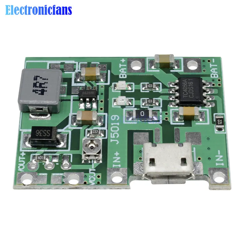 Lithium Li-ion 18650 3.7V 4.2V Battery Charger Board DC-DC Step Up Boost Module Integrated Circuits