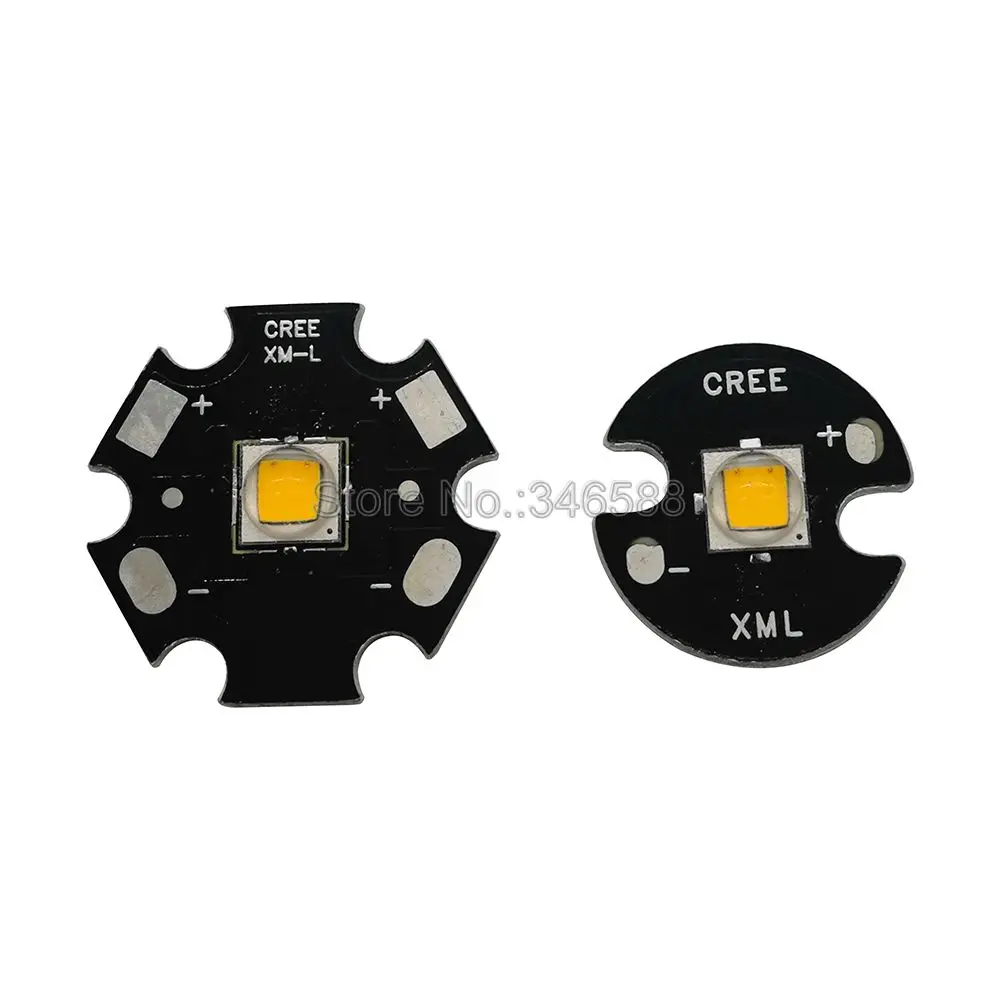 10W XM-L2 T6 XML2 T6 LED Light 20mm Black PCB White Warm White Neutral White + 22mm 5 Modes Driver For DIY Torch Flashlight