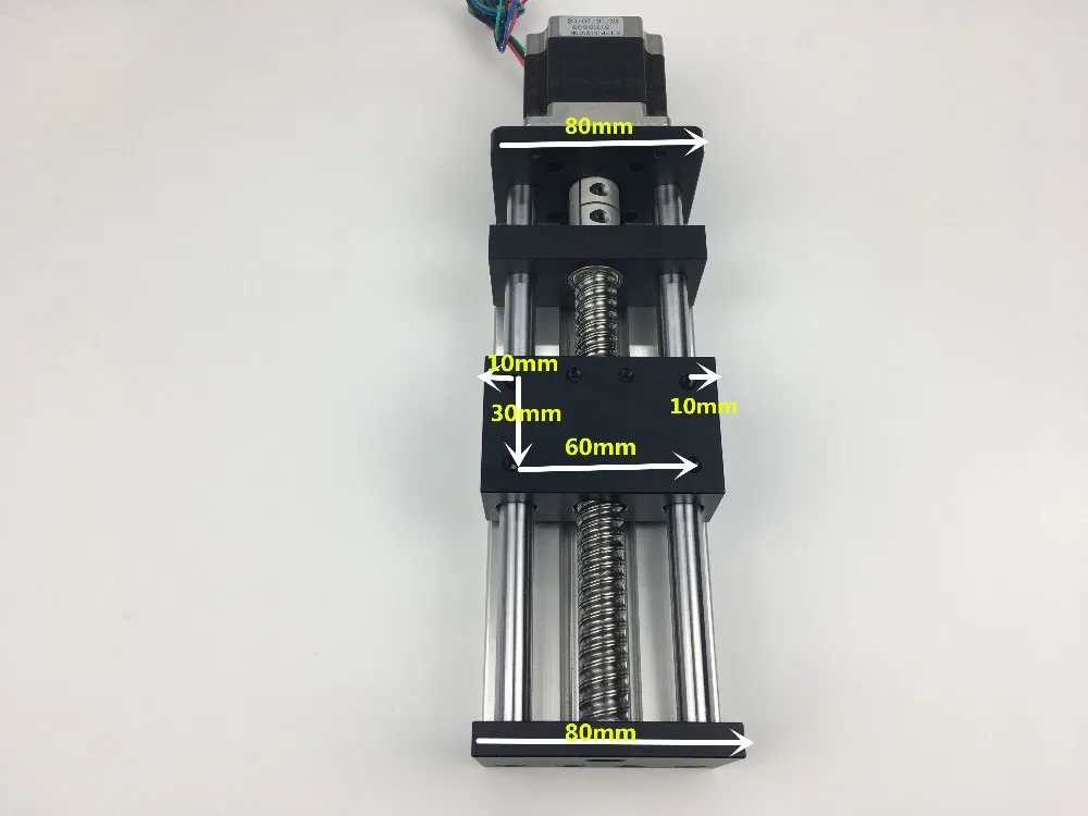 450mm 500mm Ballscrew 1204 1605 1610  Actuator Slide Rail Linear Guide Moving Table Slipway+Nema23 Stepper Motor