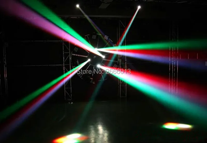 10W LED Moving Head Light RGBW Stage Light Mini Moving Beams Rotating Moving Head DMX Sound Activated Master-Slave Auto Running