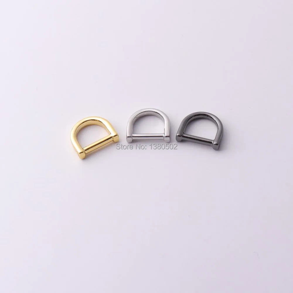 10pcs 11*9mm small size gold black nickel color  Dee ring D ring buckle for bag Backpacks Garment decoration Accessories