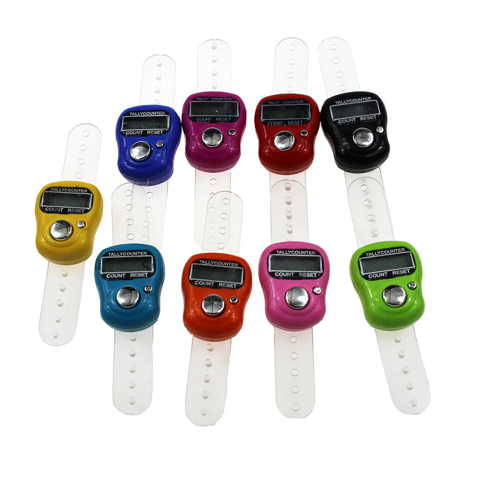 100pcs mini Ring shape Finger Counter LCD Electronic Digital Tally Counter Free Shpping