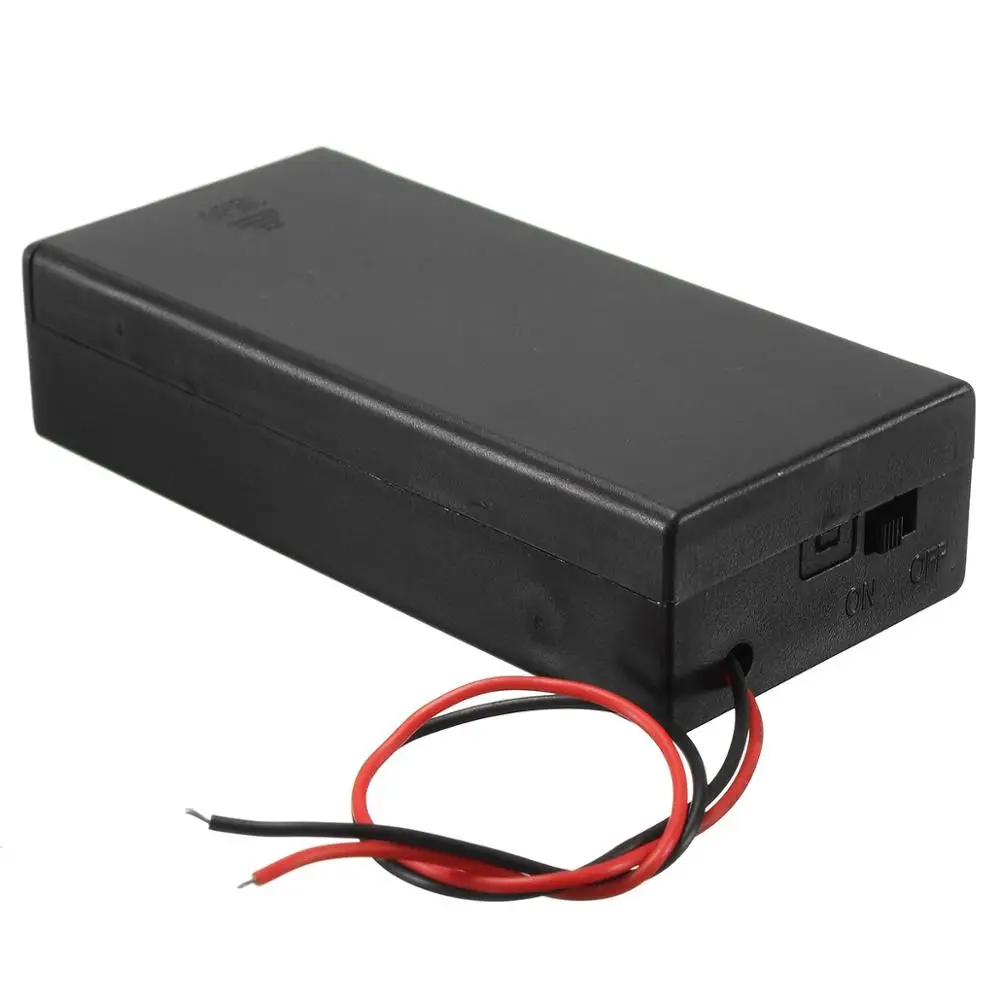 Universale Nero Della Batteria di Caso di Immagazzinaggio 3.7V 2x18650 Batterie Holder Box Container Con Interruttore ON/OFF