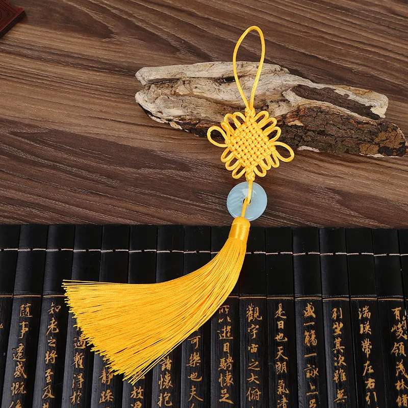 50 Pcs New Polyester Chinese Knots Knotting Imitation White Jade Tassel Chinese Style Gifts Curtain Dress Fringe Trim Decoration