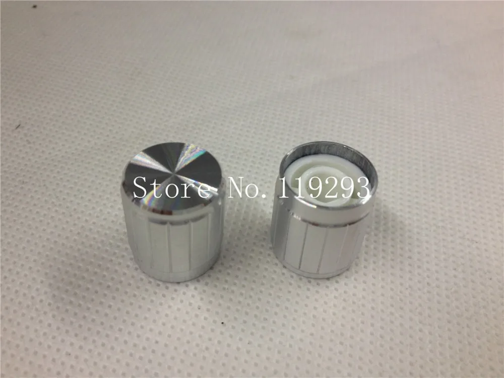 

[BELLA]Shelf workmanship aluminum knob & 15MM * 16 Silver ( half shaft hole Dshaft ) potentiometer knob--100PCS/LOT