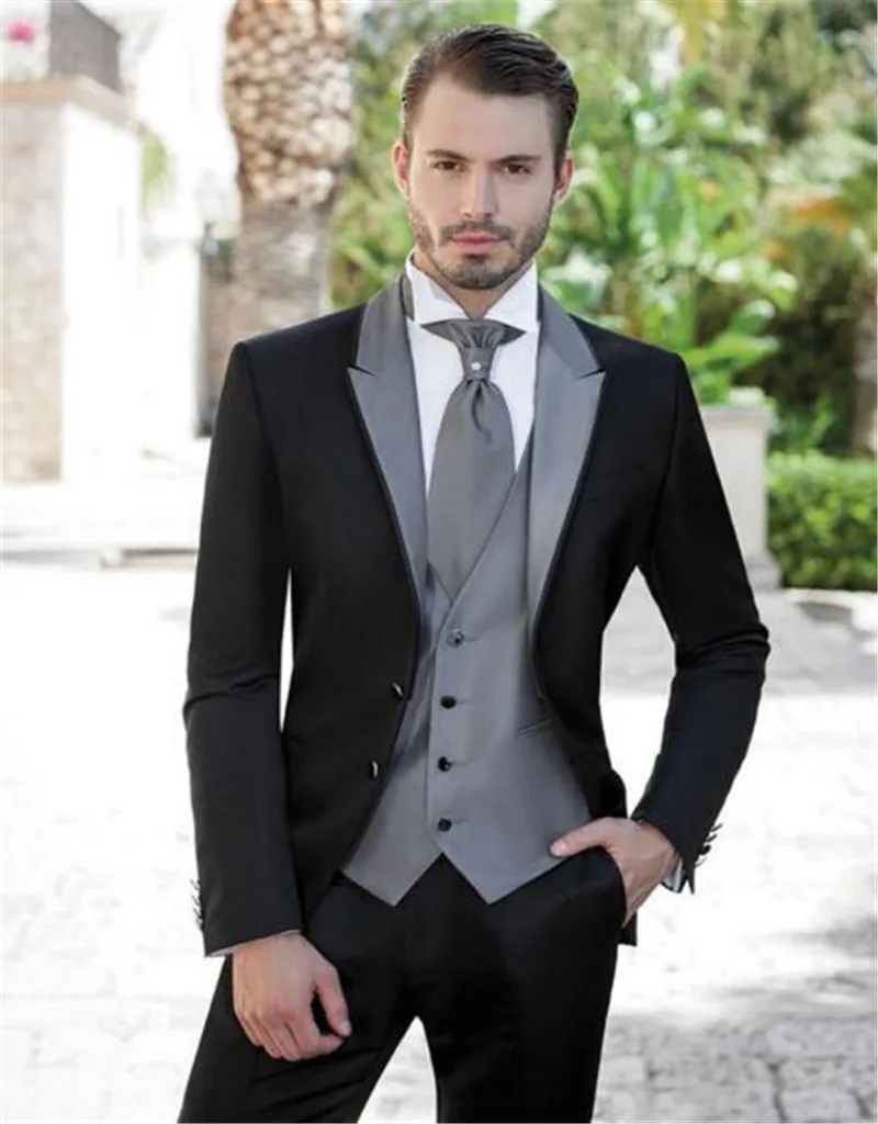 

New man groom wedding party suit men's suits for the wedding dress business Portland slim suit men(coat + pants + vest, tie