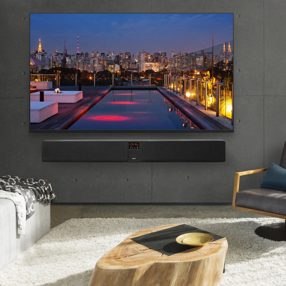 CAV BS30 Soundbar TV Subwoofer Home Theater Sound System Bluethooth Speaker Surround Hang Wall Built-in 3D Stereo