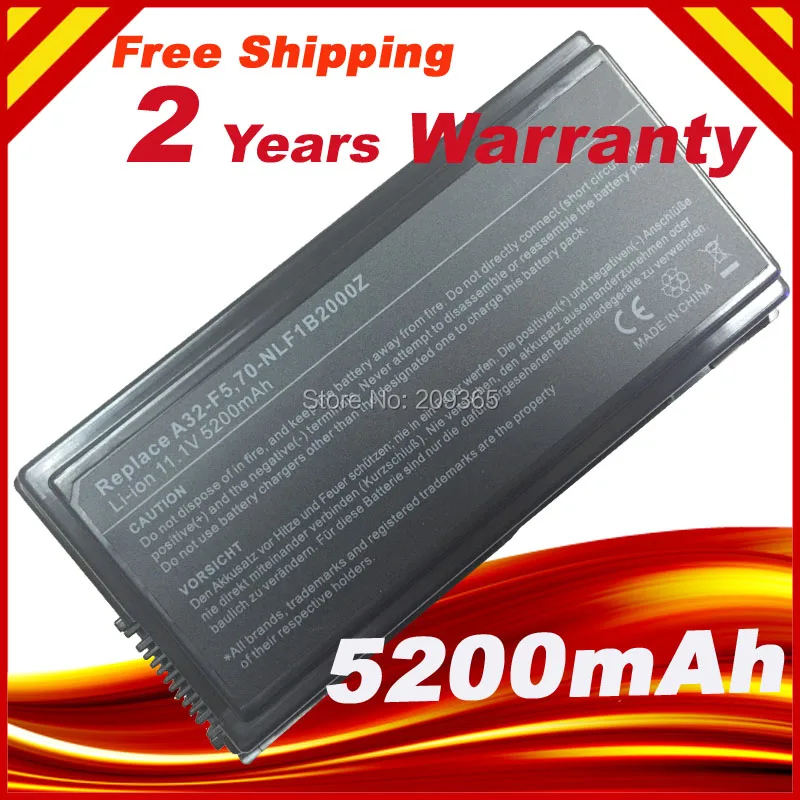 

Laptop battery for Asus F5RL F5Ri F5SL F5Sr F5V F5 X50GL X50RL X50V X59SL X59Sr A32-F5