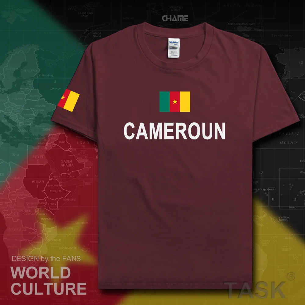 Cameroon men t shirt fashion 2017 jersey nation team 100% cotton t-shirt clothing tees country sporting CMR Cameroun Cameroonian