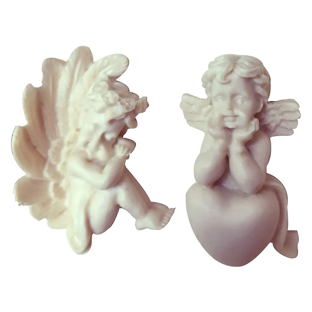 Anjo corte morre artesanato alívio fondant chocolate silicone sabão molde bolo decoração cozinha pastelaria usado ferramentas de moldagem ft-1010