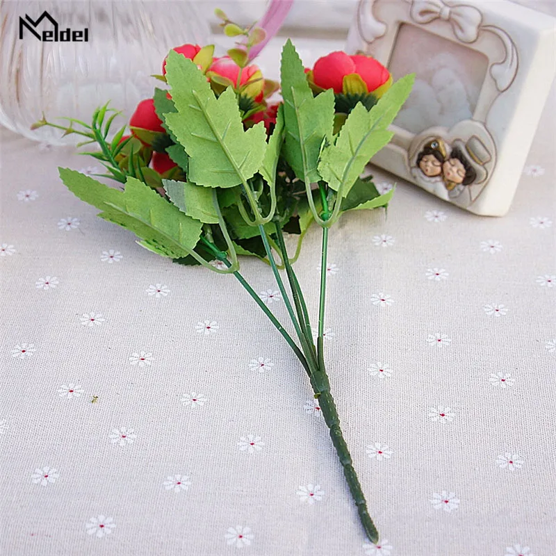 Meldel Tulpe Blume Hochzeit Bouquet Braut Brautjungfer Künstliche PU Tulip Blumen Weiß Gelb DIY Home Party Prom Hochzeit Decor