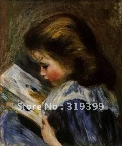 

100%handmade Oil Painting Reproduction on linen canas,The Picture Book by pierre auguste renoir,free DHL shipping,museum quality