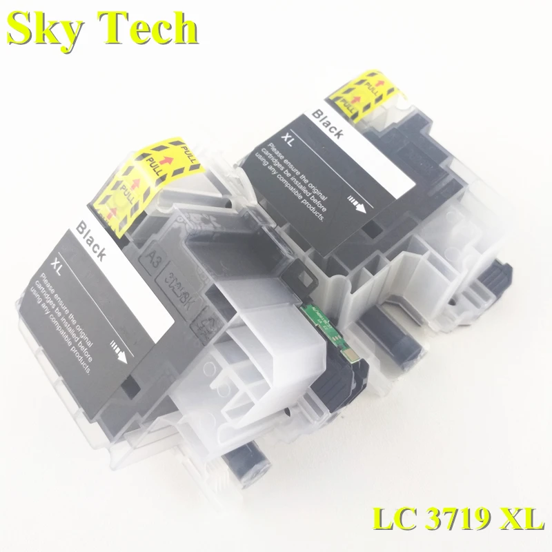 2 BK Compatible Ink cartridge For LC3717 LC3719 XL BK , For Brother MFC-J2330DW MFC-J3930DW etc ...  [Middle East]