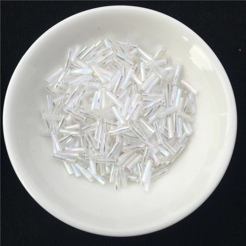 10g/240pcs Size 2x6mm Twist Bugles Glass Loose Seed Spacer Tube Leptospira Beads For jewelry making DIY Garment sew Accessories