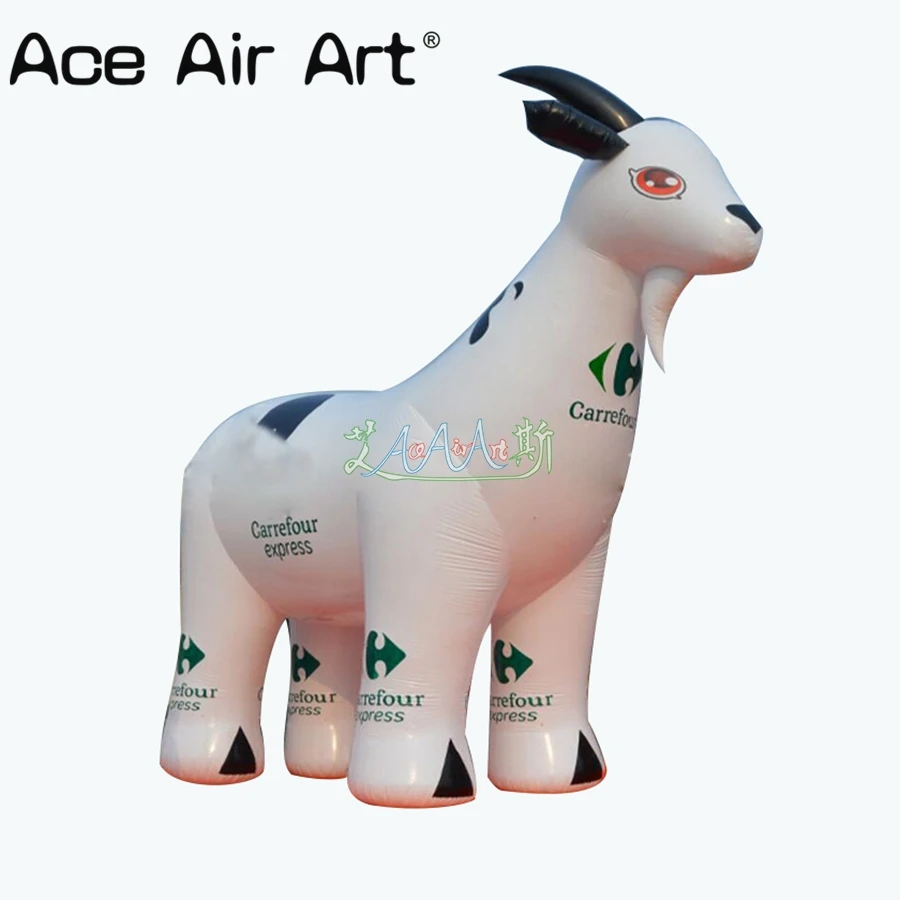 

Custom Cute Large White Inflatable Sheep/Goat Animal Replica with Continuous Fan for Advertising/Farm Decoration