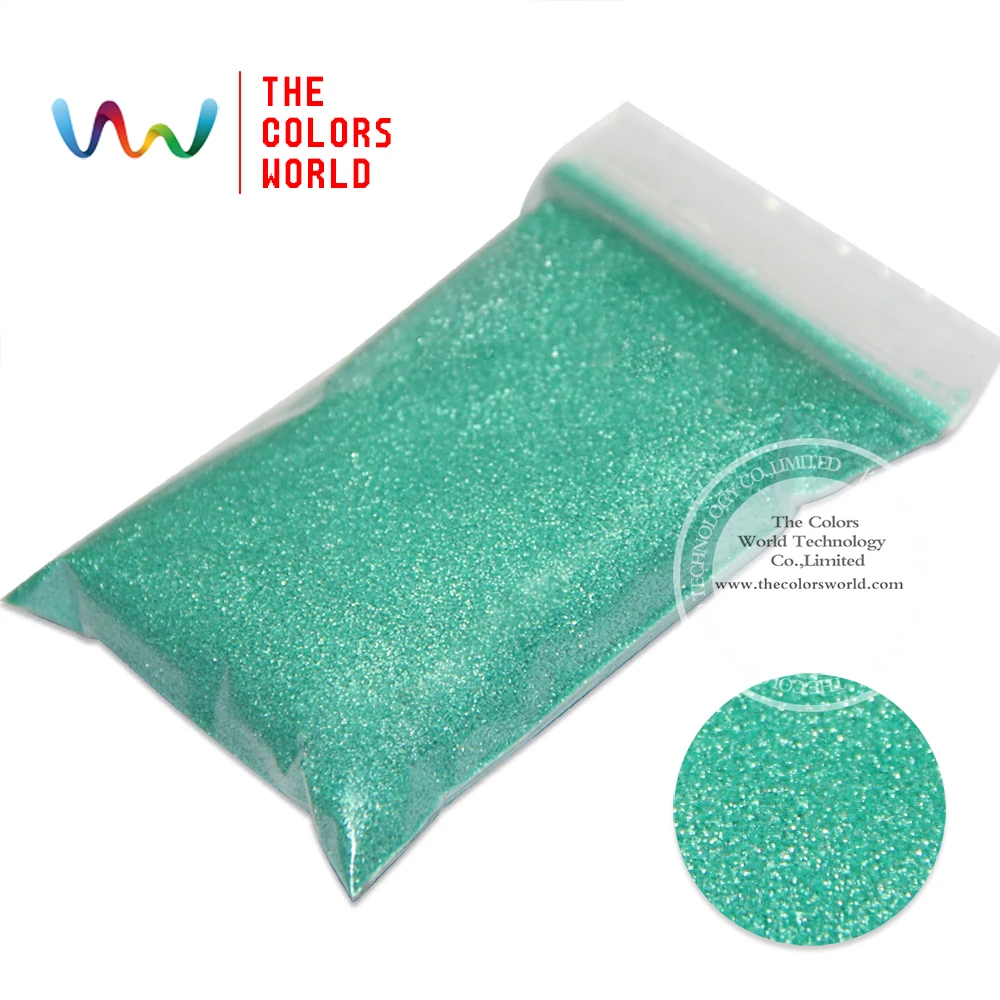 

TCP07 Pearlescent Light Green Colors 0.2MM 008 Size Solvent Resistant Glitter for nail gel nail polish or Other art Decoration