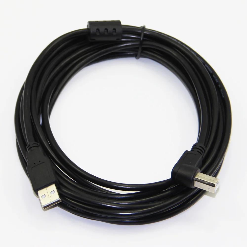 Bochara 90degree USB 2.0 Printer Cable Type A Male to Type B Male Foil+Braided Shielded 30cm 50cm 1m 1.5m 1.8m 3m 5m