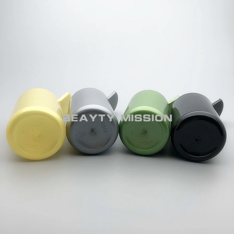 BEAUTY MISSION 200cc 30Pcs/Lot Medical PET Empty Bottle, Yellow/Green/Gray/Black Pull Lid Bottle, 200ml Capsule Flip Cap Bottle