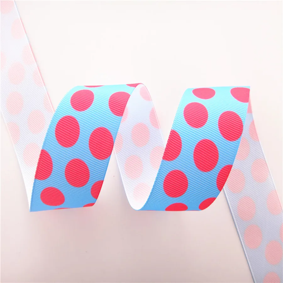 1,5" 38 mm 10 Yards Grossegrainbänder mit Polka-Dot-Muster, DIY-Material für handgemachte Haarschleifen, MD19012601 – Detail 8