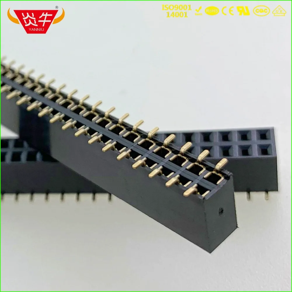 50Pcs 0.8mm PITCH 2X50P 100PIN STRIP CONNECTOR SOCKET DOUBLE ROW VERTICAL SMT FEMALE HEADER  HIGH TEMPERATURES GOLD-PLATED