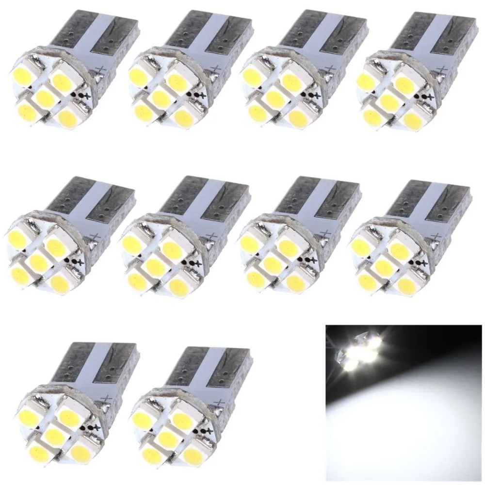 10 x T10 W5W 5 LED 1210/3528 SMD Auto Vehicule Ampoule Voiture Lampe 194 168 Blanc Pur DC 12V