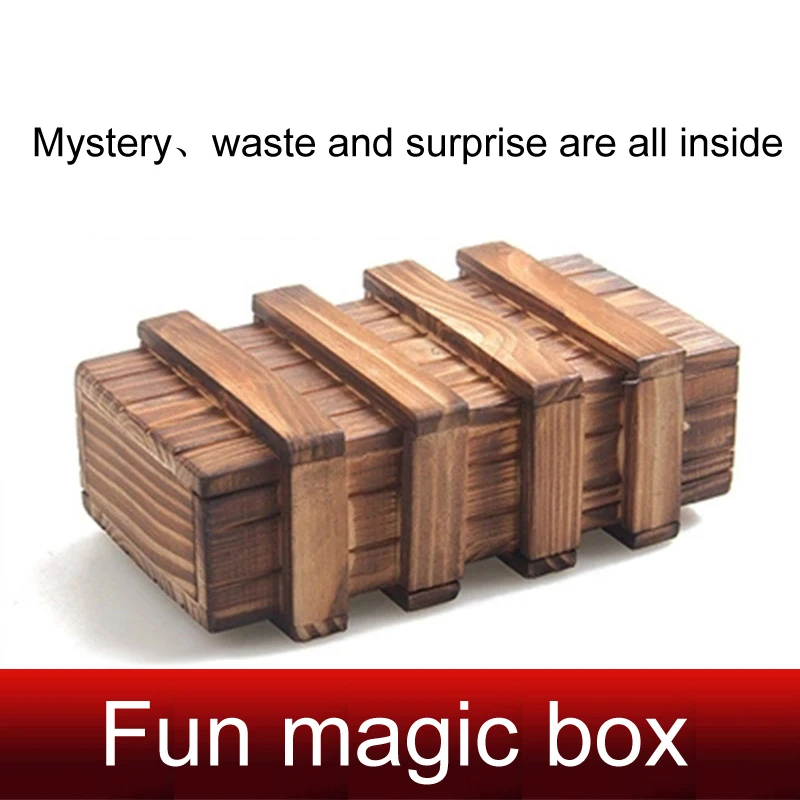 Interesting puzzle toy Kong Mingsuo Lu Ban lock Party three organs of magic box Unzip the box Secret room escape prop