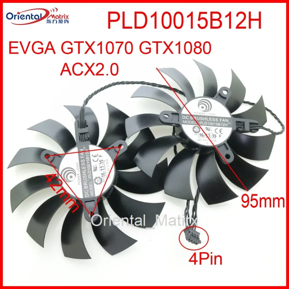 

Free Shipping PLD10015B12H 12V 0.55A 95mm 4Pin For EVGA GTX1070 GTX1080 ACX2.0 Graphics Card Cooling Fan