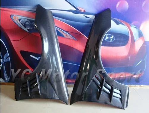 Car Accessories Carbon Fiber WI Style Front Fender Fit For 2003-2008 MB C55 CLK Class Front Fender Flares