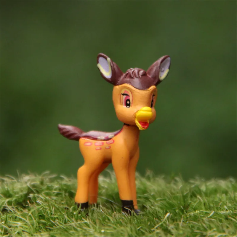 4 Styles Bambi Mini Figures Q Version Bambi PVC Action Figure Toys Collection Model Toy For Home Decor Birthday Xmas Gift