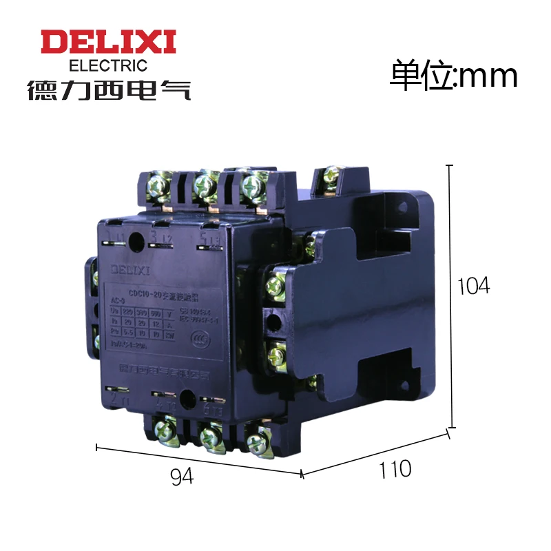 DELIXI AC Contactor CDC10-20A CJ10 CJT1 Coil 380v 220v 110v 36v  CDC10