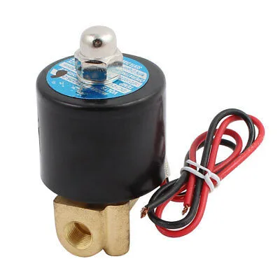 Électrovanne d'eau en cuivre pur 1/8 ", 2 positions, DC12V NC