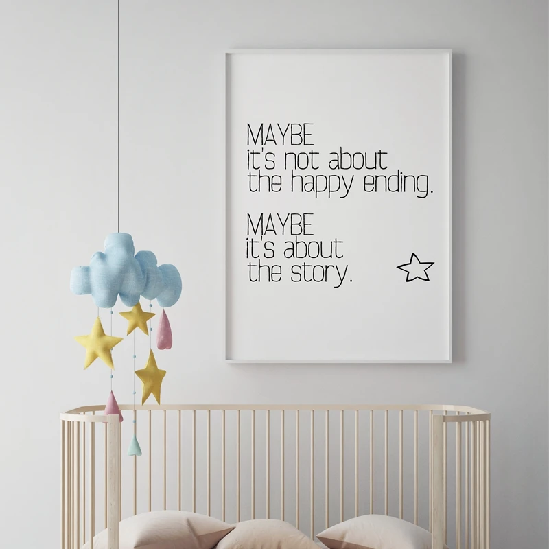 Love Story Quote Posters And Prints Wall Art Canvas Painting Baby Room Nursery Decoration