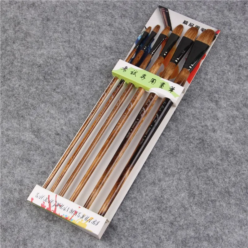 Imagem -04 - Oil Paint Brush Conjunto For Artist Weasel Hair Water Color Acrílicos Desenho Art Supplies Weasel Hair Pcs