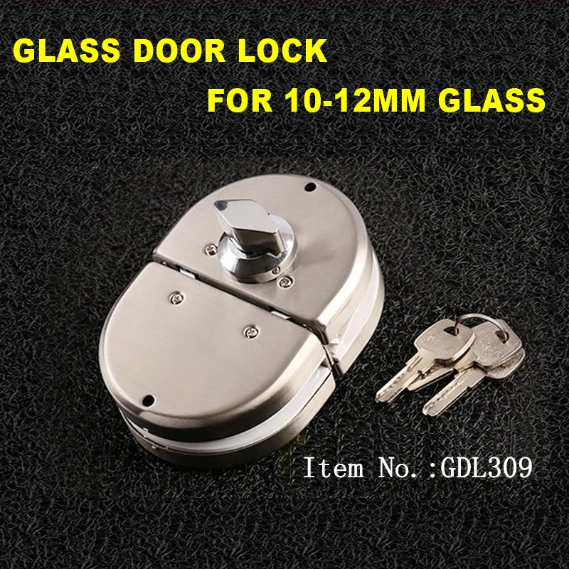 

304 STAINLESS STEEL SEMI-ROUND GLASS DOOR LOCK SUIT FOR DOUBLE OPENING DOOR DOUBLE FACE LOCK