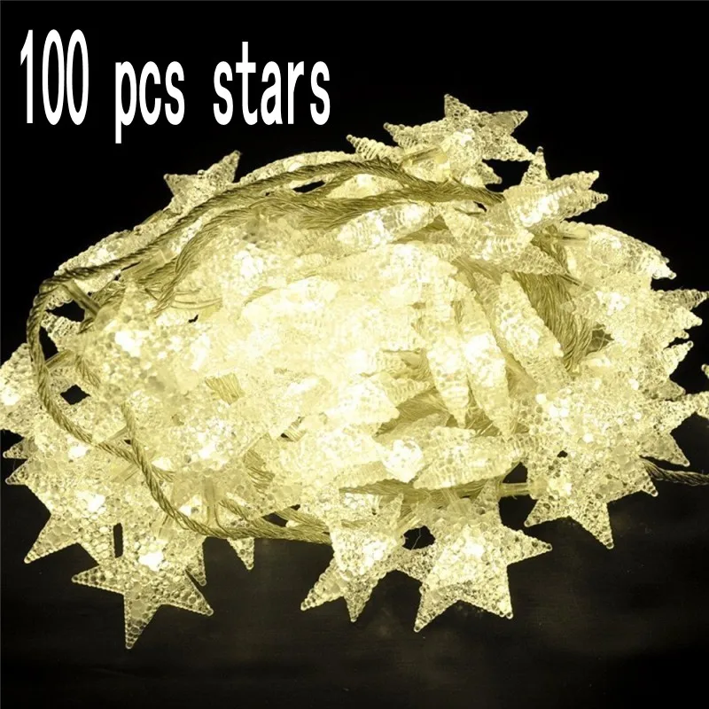 100 led starry string luz 10m fada estrela luz da corda para festa de natal ano novo casamento festa de aniversário decoração