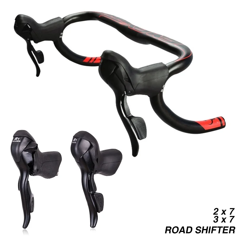 2*7 3*7 Road Bike Shifter Double 7s 14s 21s 7 Speed Brake Levers bicycle parts For Parts R472 R473 SHIMANO SRAM