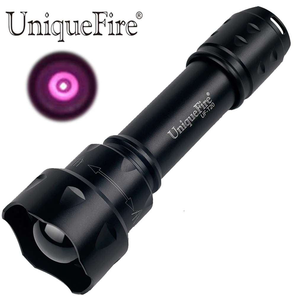 

UniqueFire T20 IR 940nm LED Torch 38mm Lens 3 Mode Zoom Focus Adjustable Infrared Light Flashlight Used with Night Vision Device